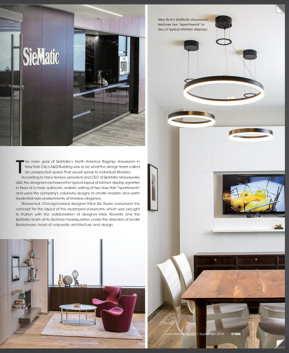 SieMatic NY Showroom of the Year 2014
