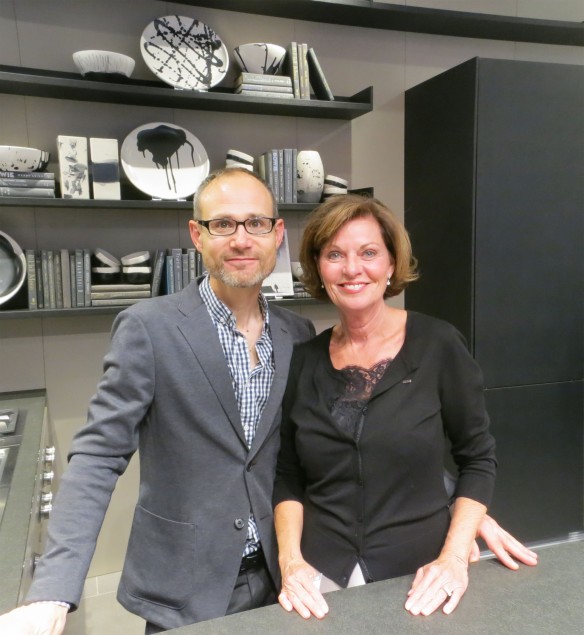 Designer Mick Ricereto and Marcia Speer of SieMatic at the Pirch Soho New York Grand Opening